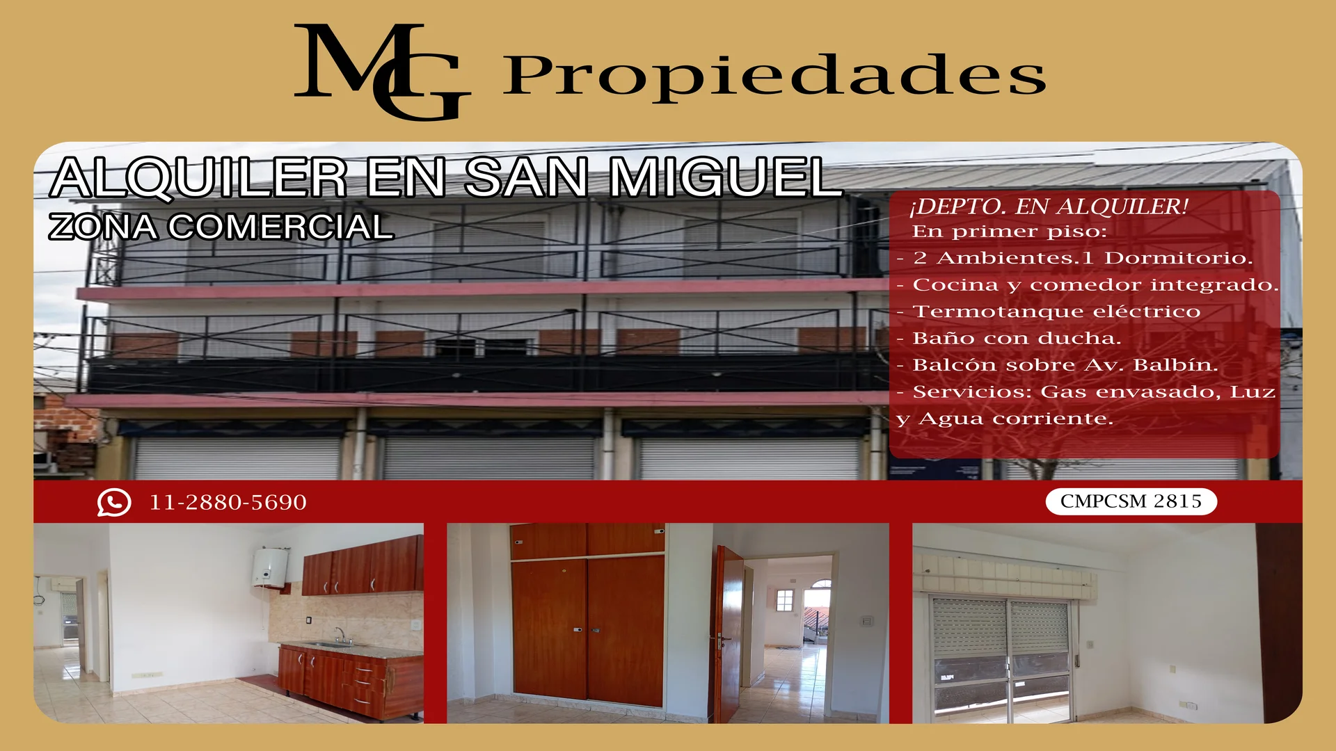 AV. BALBIN 4779 DEPTO UF 2